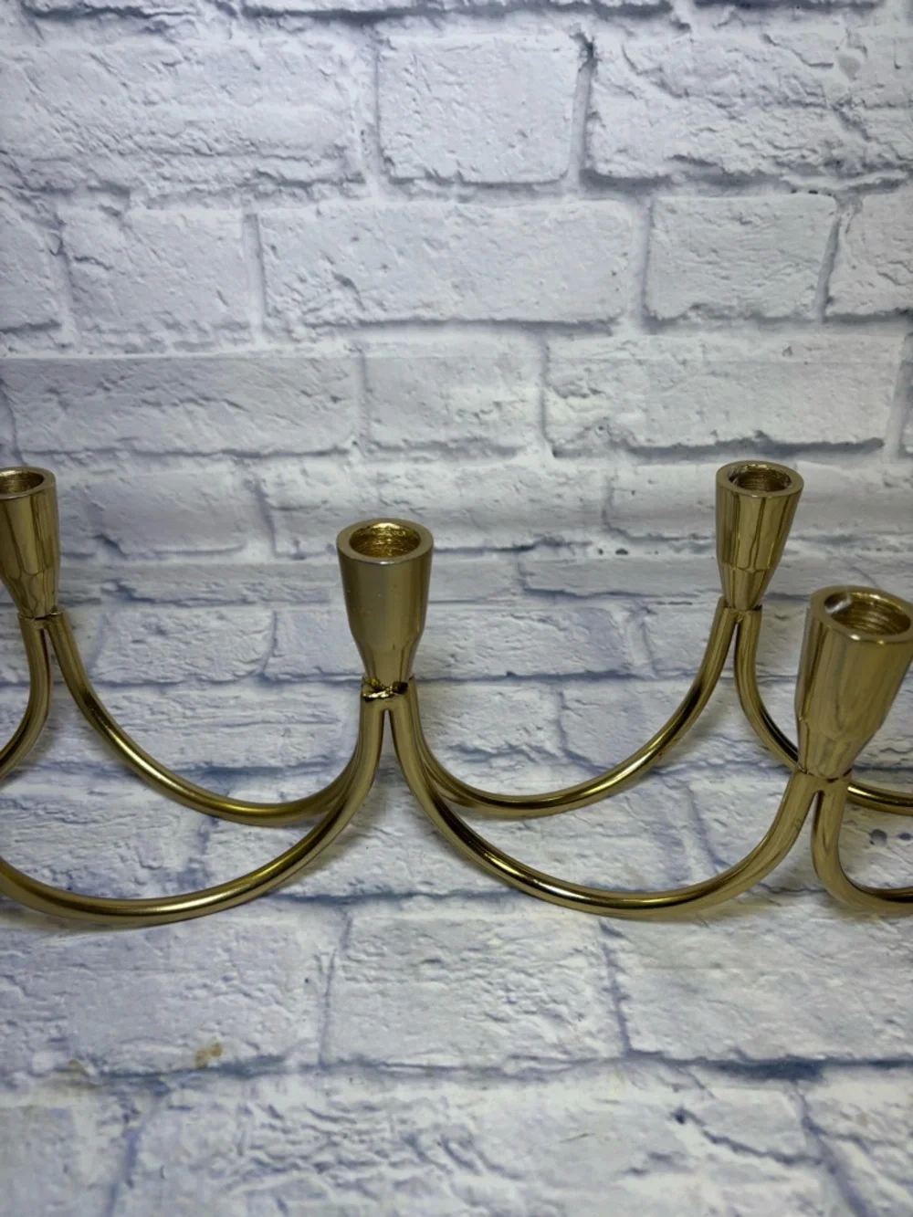 Brass Wave candelabra Seven Taper Candle Holder Vintage 22.5” Mid Century